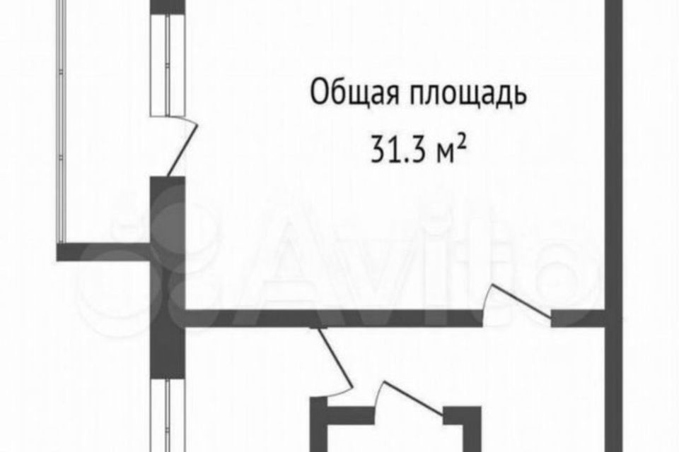 Продаётся 1-комнатная квартира, 31 м²