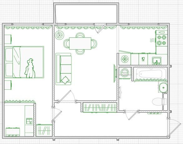 Продаётся 2-комнатная квартира, 44.4 м²