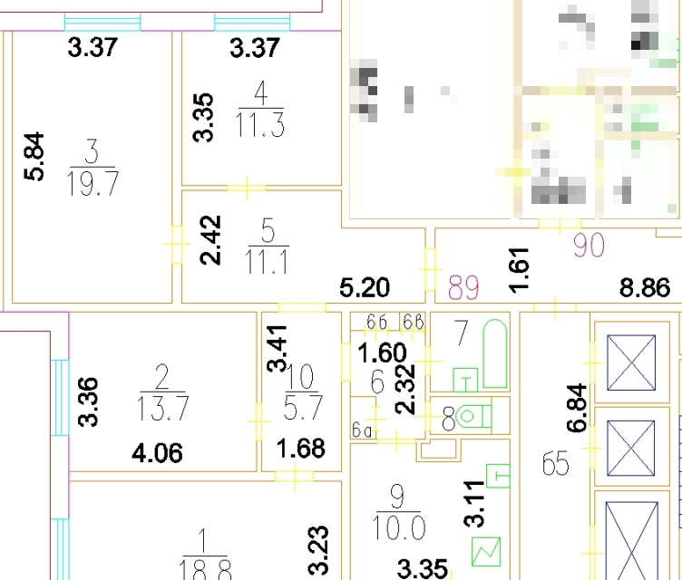 Продаётся 4-комнатная квартира, 98.5 м²
