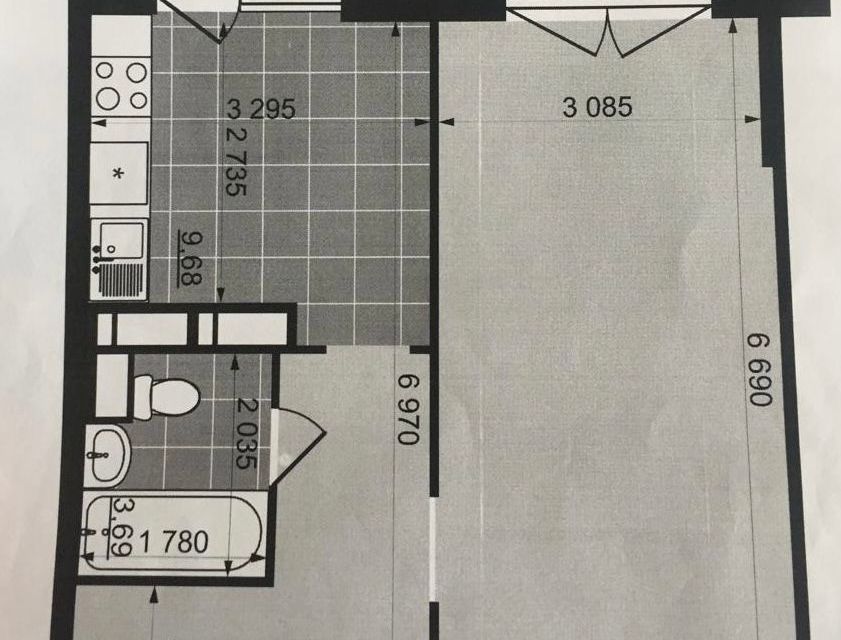 Продаётся 1-комнатная квартира, 50 м²
