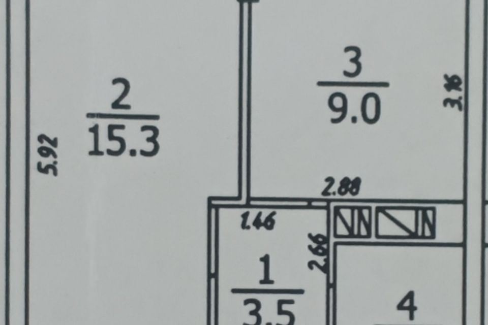 Продаётся 1-комнатная квартира, 34.9 м²
