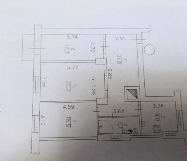 Продаётся 3-комнатная квартира, 90 м²