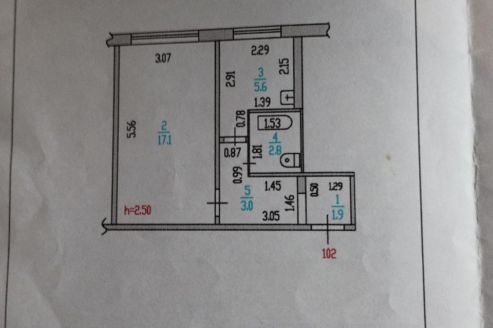 Продаётся 1-комнатная квартира, 30.4 м²
