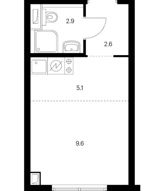 Продаётся студия, 20.2 м²