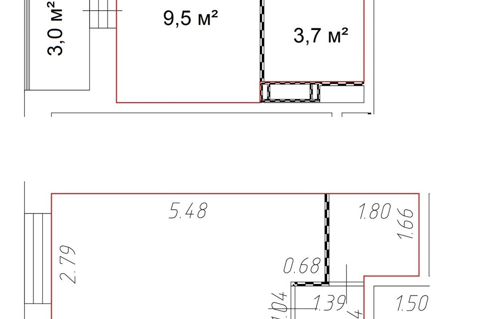 Продаётся 1-комнатная квартира, 33.5 м²