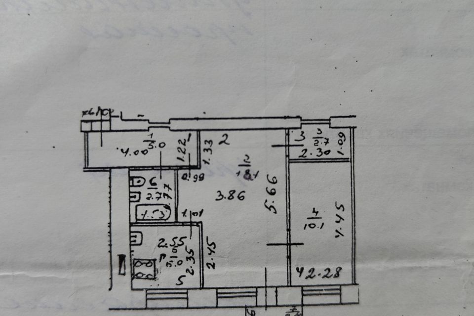Продаётся 2-комнатная квартира, 44.6 м²
