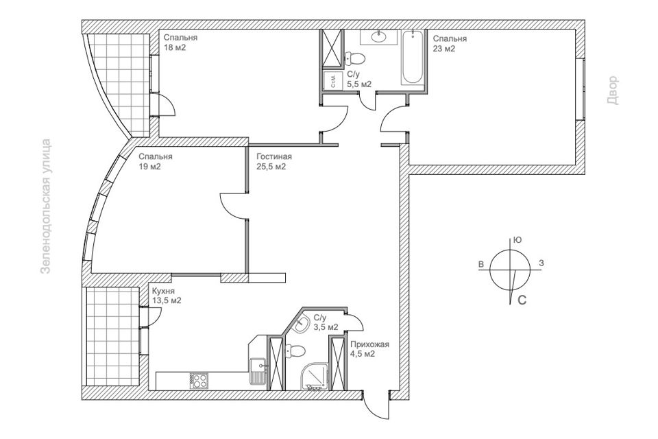 Продаётся 3-комнатная квартира, 114.3 м²