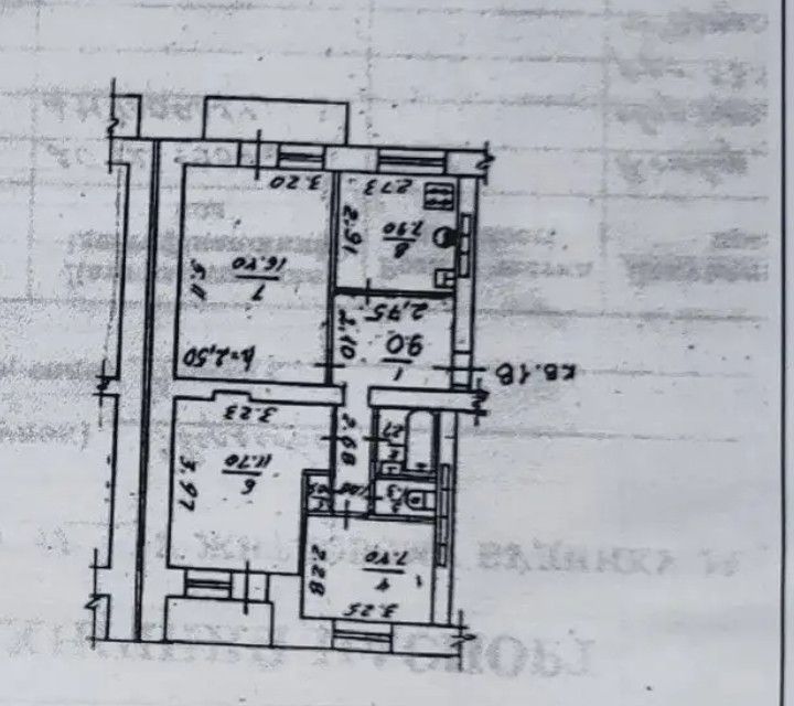 Продаётся 3-комнатная квартира, 59 м²