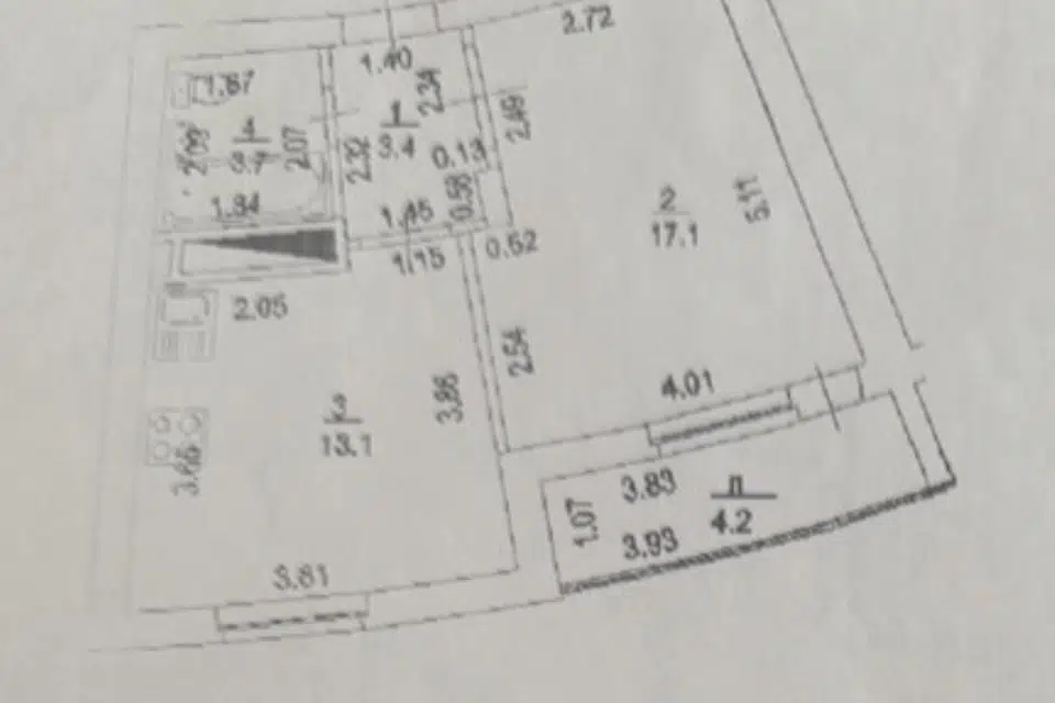 Продаётся 1-комнатная квартира, 37.3 м²