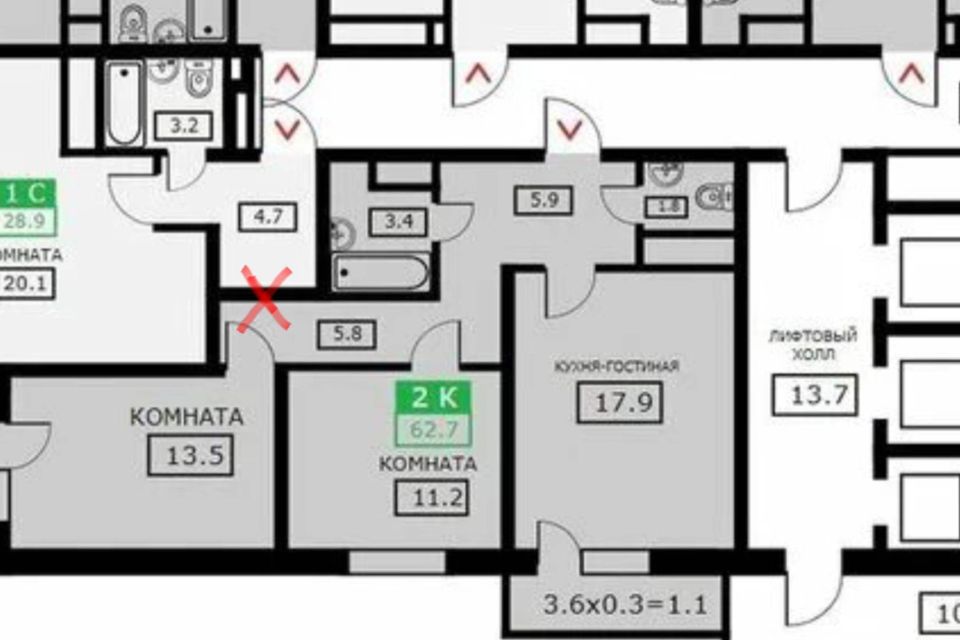 Продаётся 3-комнатная квартира, 94 м²