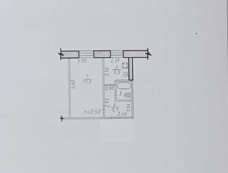 Продаётся 1-комнатная квартира, 31 м²