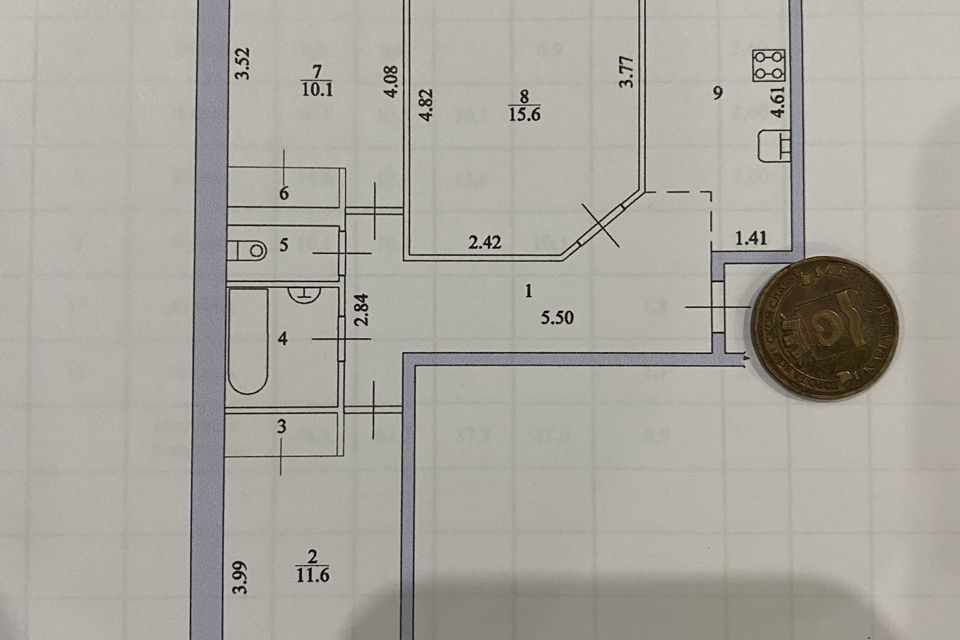 Продаётся 3-комнатная квартира, 64.3 м²