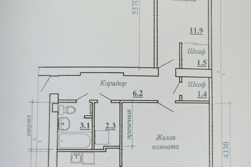 Продаётся 2-комнатная квартира, 50.2 м²