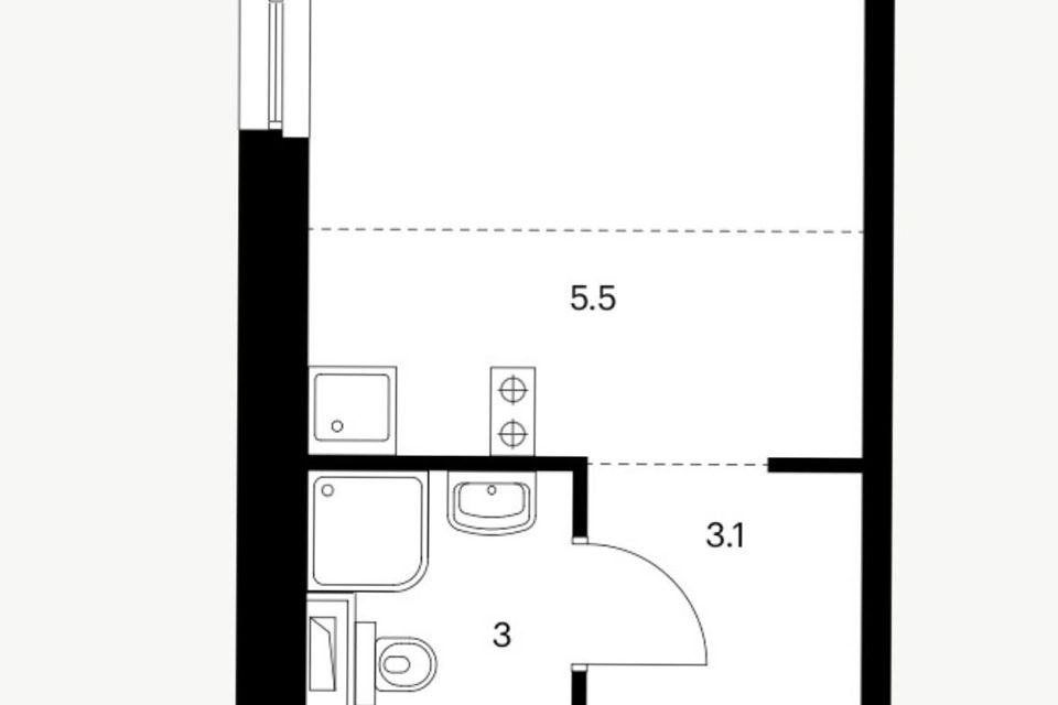 Продаётся студия, 24.8 м²