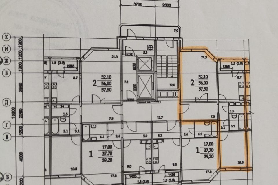 Продаётся 2-комнатная квартира, 55.8 м²