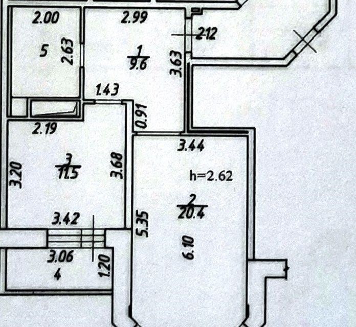 Продаётся 1-комнатная квартира, 46.8 м²