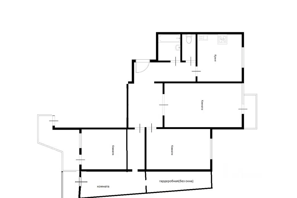 Продаётся 4-комнатная квартира, 95 м²