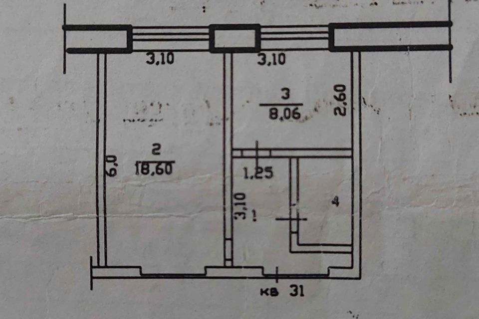 Продаётся 1-комнатная квартира, 35.2 м²