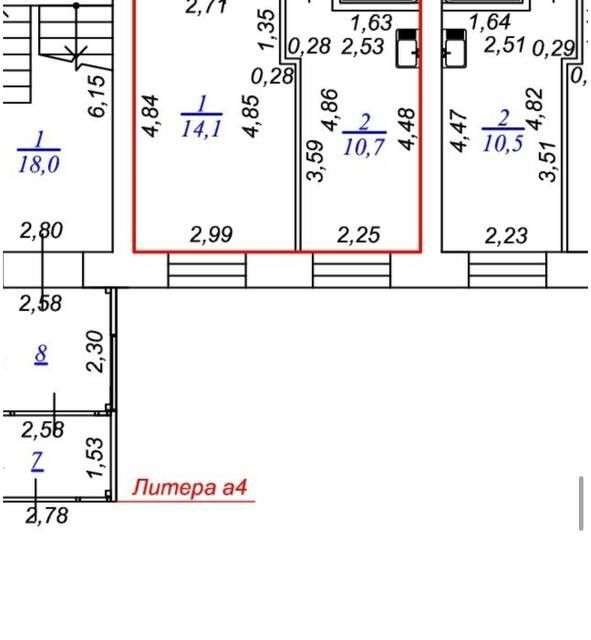 Продаётся 1-комнатная квартира, 33.7 м²