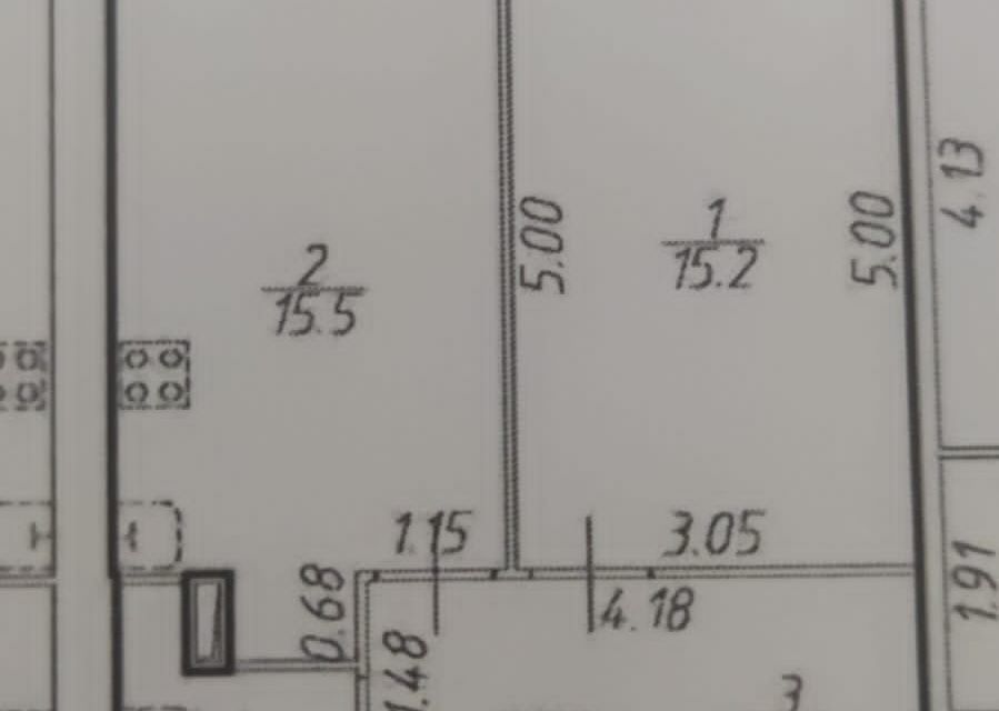 Продаётся 1-комнатная квартира, 43.6 м²