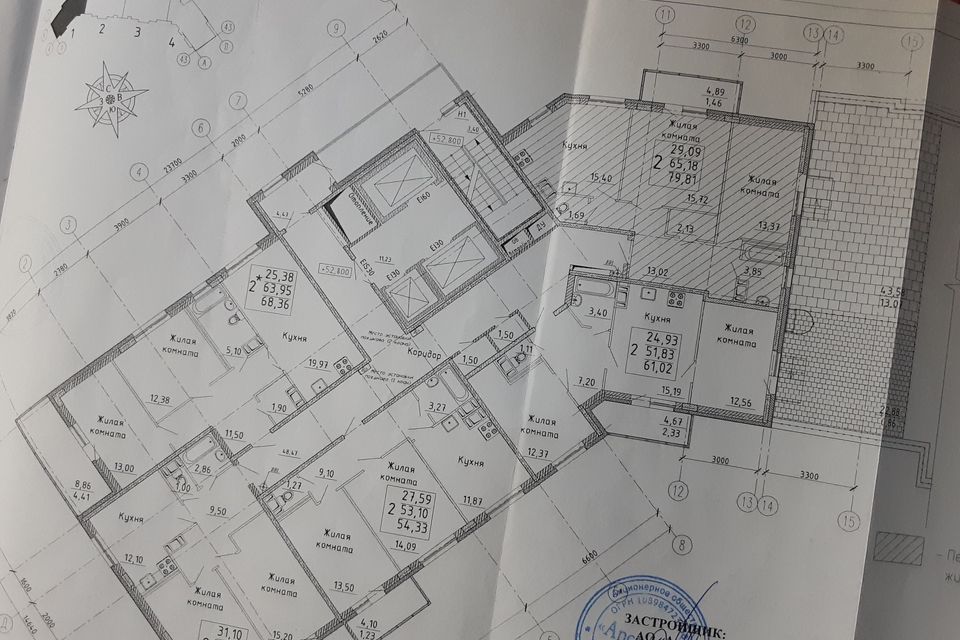 Продаётся 2-комнатная квартира, 79.81 м²