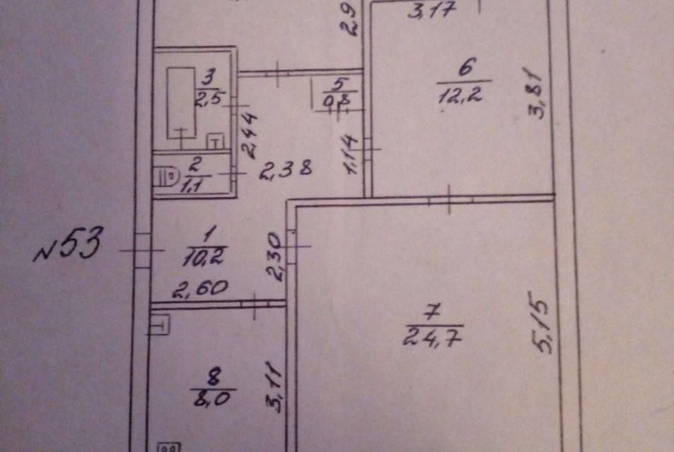 Продаётся 3-комнатная квартира, 69 м²
