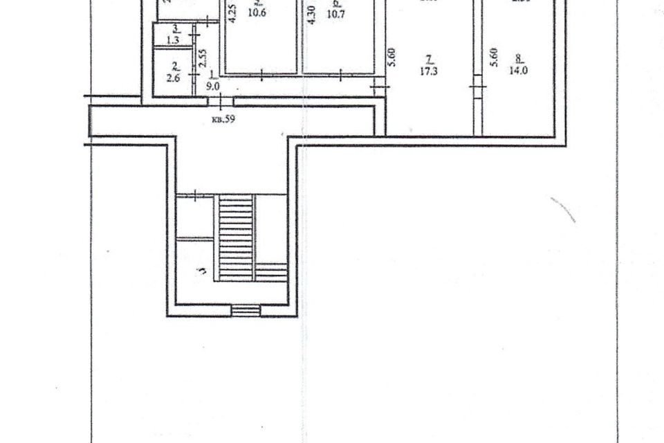 Продаётся 4-комнатная квартира, 72 м²