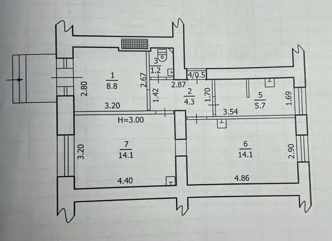 Продаётся помещение своб. назначения, 48 м²