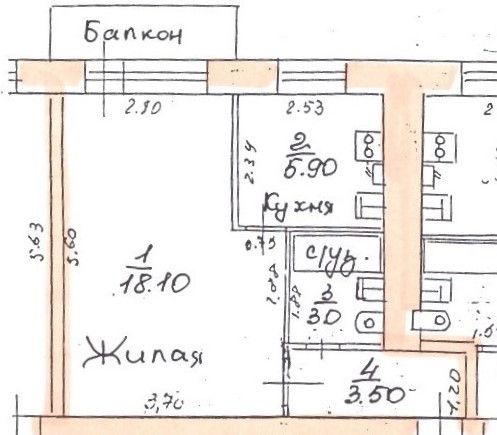 Продаётся 1-комнатная квартира, 31.3 м²