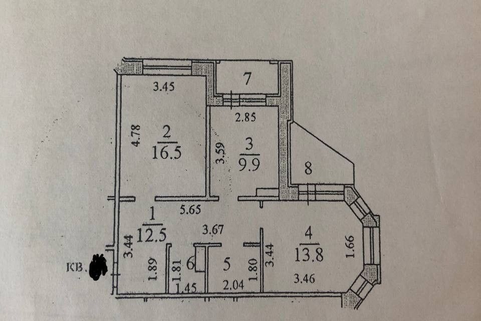 Продаётся 2-комнатная квартира, 61.3 м²