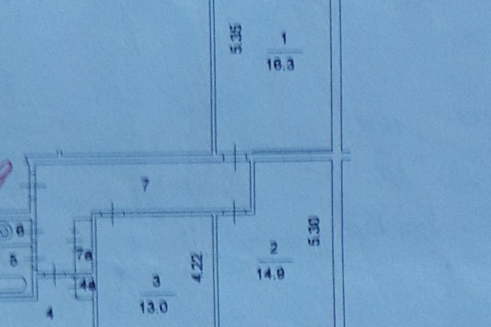 Продаётся 2 комнаты в 3-комн. квартире, 29.3 м²