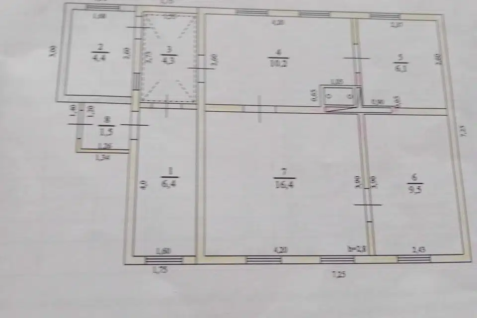 Продаётся 1-этажный дом, 58 м²