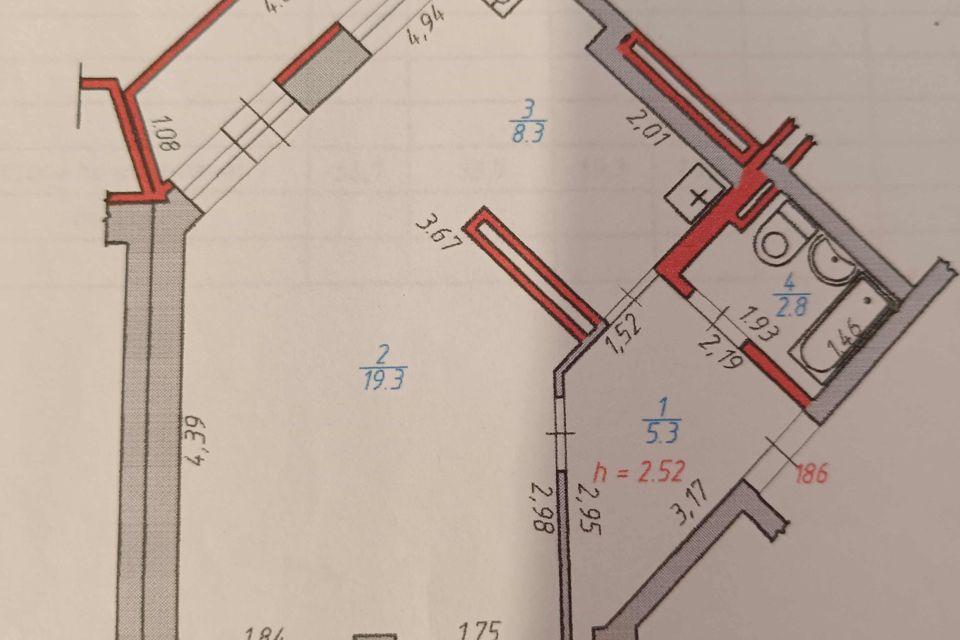 Продаётся 1-комнатная квартира, 36 м²