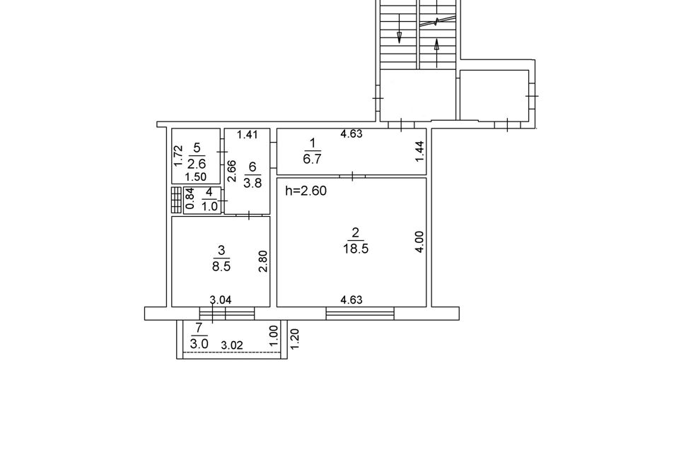 Продаётся 1-комнатная квартира, 42 м²
