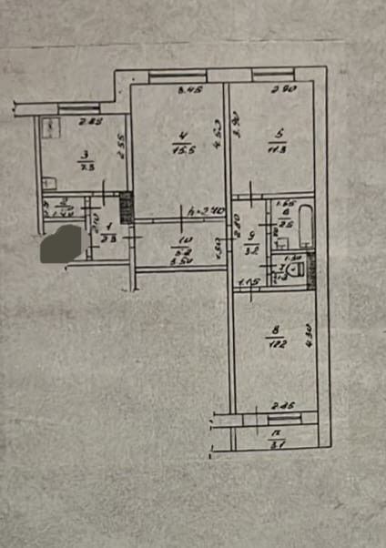 Продаётся 3-комнатная квартира, 69 м²