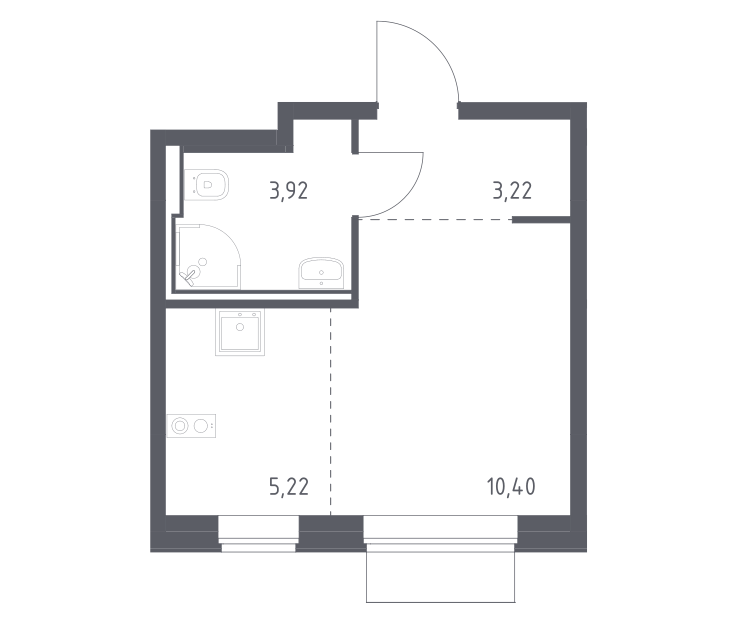 Продаётся студия, 22.76 м²