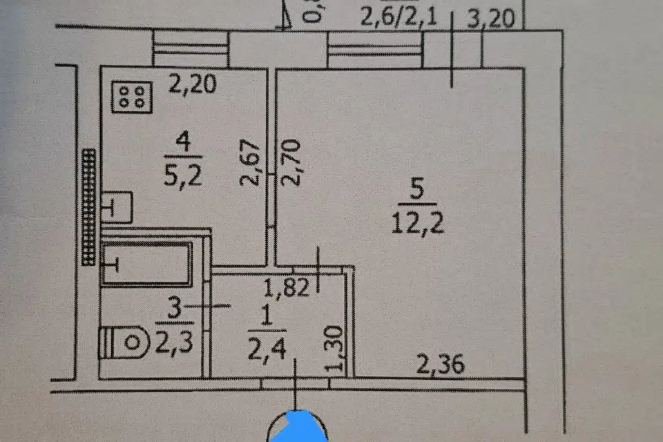 Продаётся 1-комнатная квартира, 25 м²