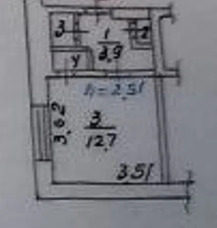 Продаётся 1-комнатная квартира, 18.6 м²