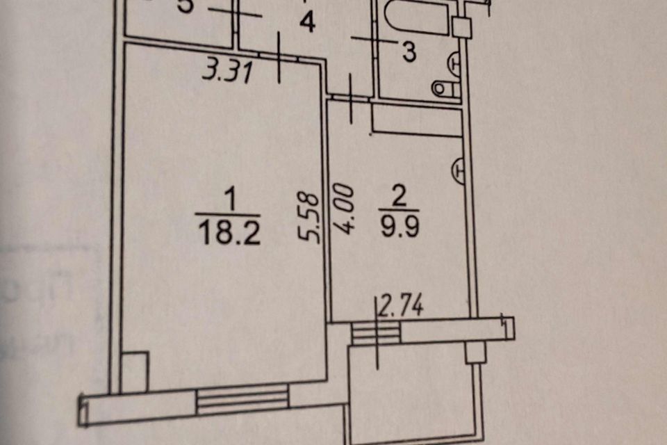 Продаётся 1-комнатная квартира, 37.7 м²