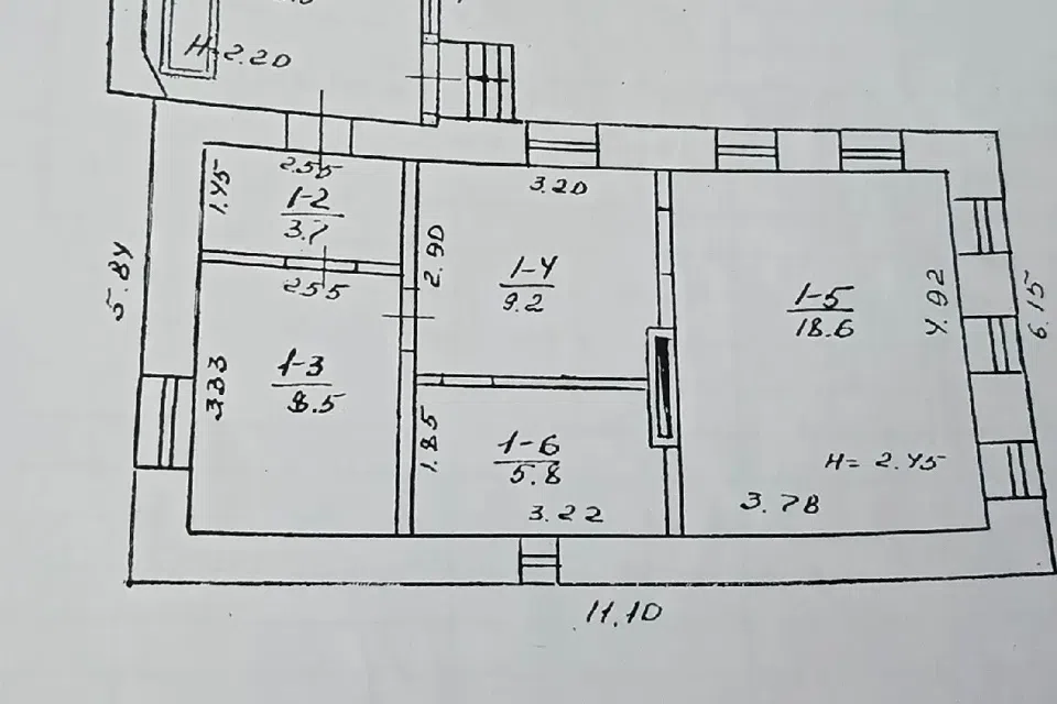 Продаётся 1-этажный дом, 58 м²