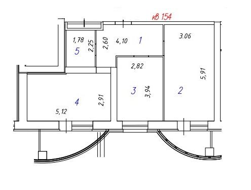 Продаётся 2-комнатная квартира, 56.4 м²