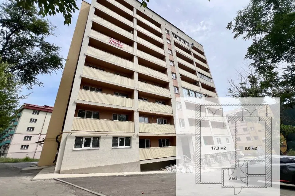 Продаётся 1-комнатная квартира, 33.2 м²
