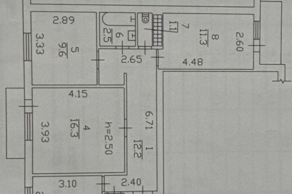 Продаётся 3-комнатная квартира, 63 м²