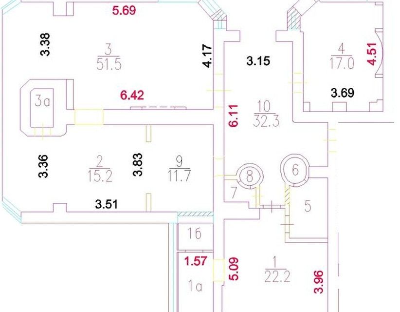 Продаётся 3-комнатная квартира, 166.8 м²