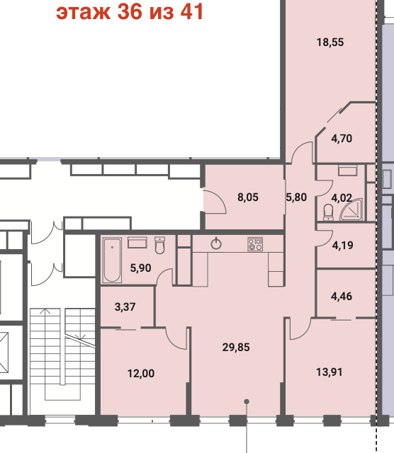 Продаётся 3-комнатная квартира, 115.5 м²