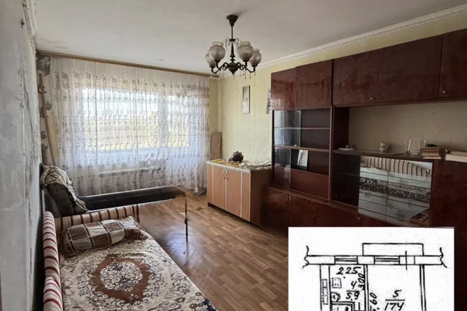 Продаётся 2-комнатная квартира, 43.8 м²