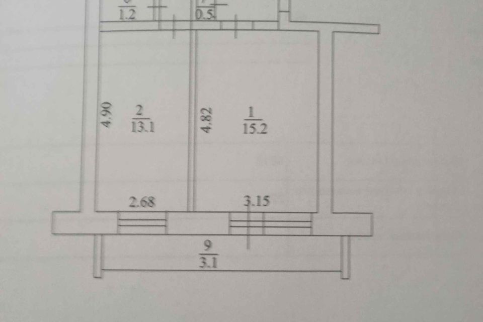 Продаётся 3-комнатная квартира, 56.5 м²