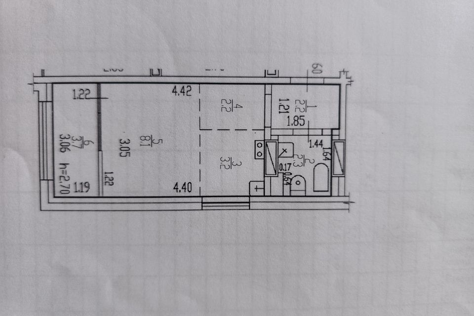 Продаётся 1-комнатная квартира, 22 м²