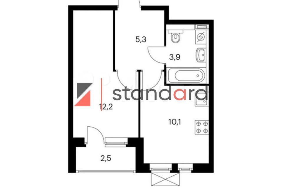 Продаётся 1-комнатная квартира, 32 м²
