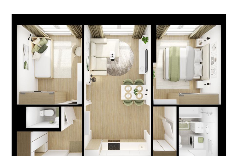 Продаётся 2-комнатная квартира, 50.5 м²